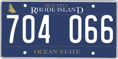 RI license plate 704066