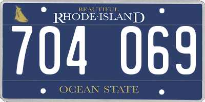 RI license plate 704069