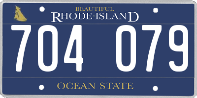 RI license plate 704079