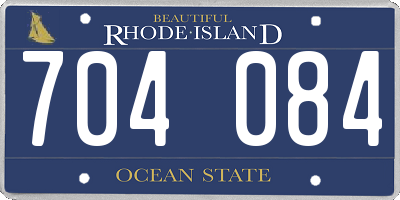 RI license plate 704084