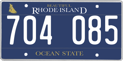 RI license plate 704085