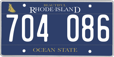 RI license plate 704086