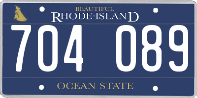 RI license plate 704089
