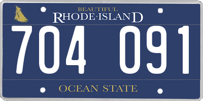RI license plate 704091