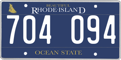 RI license plate 704094