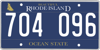 RI license plate 704096
