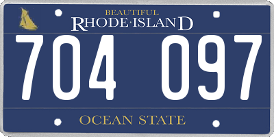 RI license plate 704097