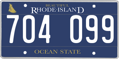 RI license plate 704099