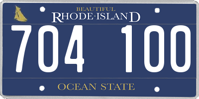 RI license plate 704100