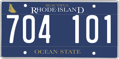 RI license plate 704101