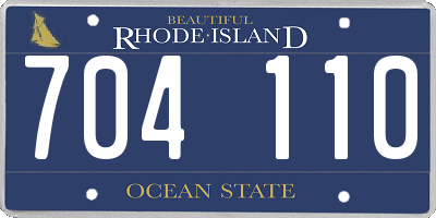 RI license plate 704110