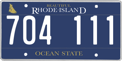 RI license plate 704111