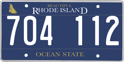 RI license plate 704112
