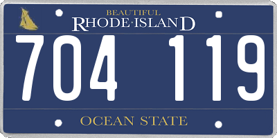 RI license plate 704119