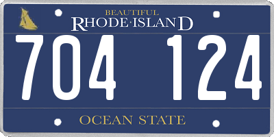 RI license plate 704124