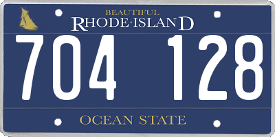 RI license plate 704128