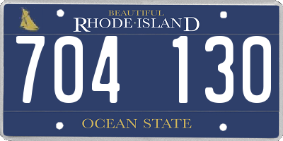 RI license plate 704130