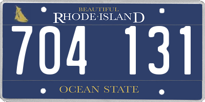 RI license plate 704131