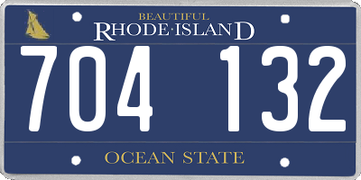 RI license plate 704132