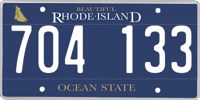 RI license plate 704133