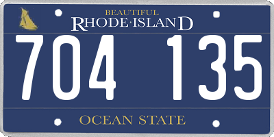 RI license plate 704135
