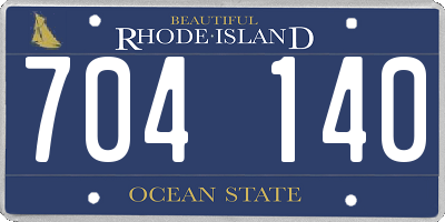 RI license plate 704140