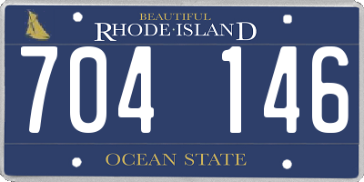 RI license plate 704146