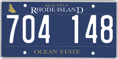 RI license plate 704148