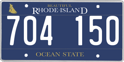 RI license plate 704150
