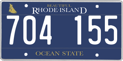 RI license plate 704155