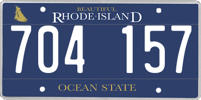 RI license plate 704157