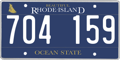 RI license plate 704159