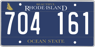 RI license plate 704161