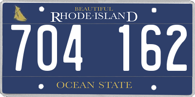 RI license plate 704162