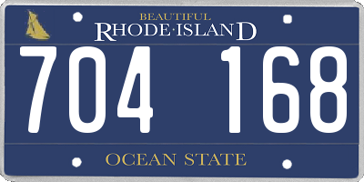 RI license plate 704168