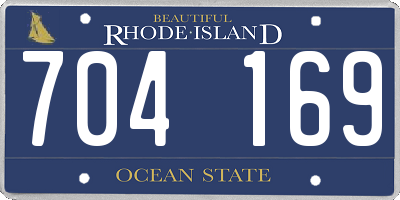 RI license plate 704169
