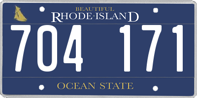RI license plate 704171