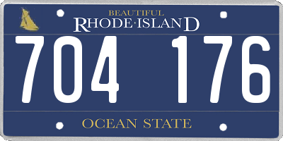 RI license plate 704176