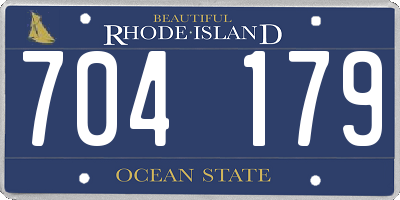RI license plate 704179