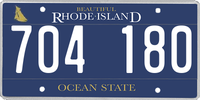 RI license plate 704180