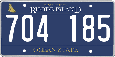 RI license plate 704185