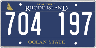 RI license plate 704197