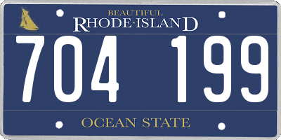 RI license plate 704199
