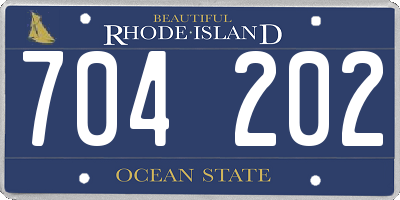 RI license plate 704202