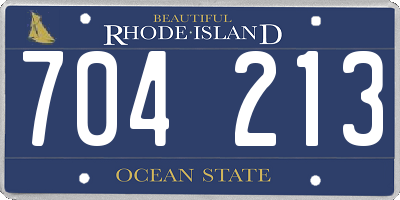 RI license plate 704213