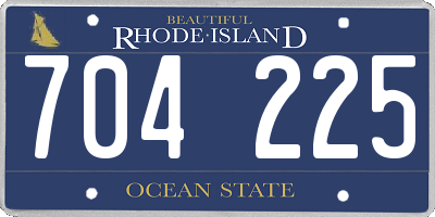 RI license plate 704225