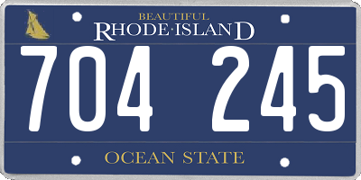 RI license plate 704245