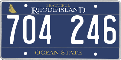 RI license plate 704246