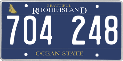 RI license plate 704248