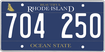 RI license plate 704250
